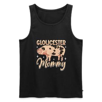 Maman cochonne Gloucestershire Old Spot - Débardeur bio Premium Homme - noir - Devant - Michal (187cm)