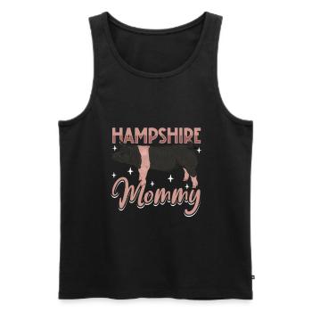 Hampshire Schwein Mama - Männer Premium Bio Tank Top - Schwarz - Vorne - AI Model Male 178 light (178cm)