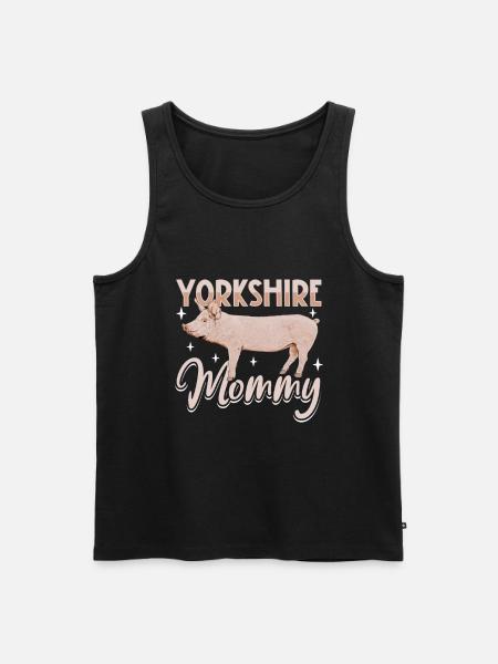 Yorkshire Schwein Mama - Männer Premium Bio Tank Top - Schwarz