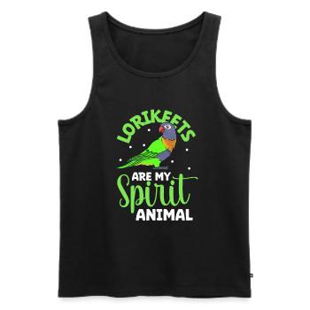 Lieblingstier - Lori - Männer Premium Bio Tank Top - Schwarz - Vorne - AI Model Male 178 light (178cm)