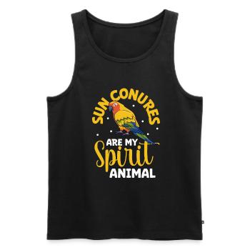 Favorite animal - Sun parakeet - Men's Premium Organic Tank Top - black - Front - AI Model Male 178 light (178cm)