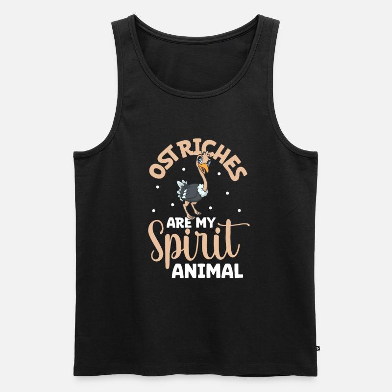Lieblingstier - Strauß - Männer Premium Bio Tank Top - Schwarz