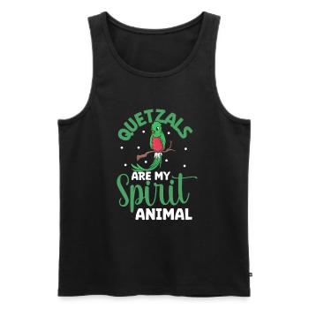 Lieblingstier - Quetzal - Männer Premium Bio Tank Top - Schwarz - Vorne - AI Model Male 178 light (178cm)