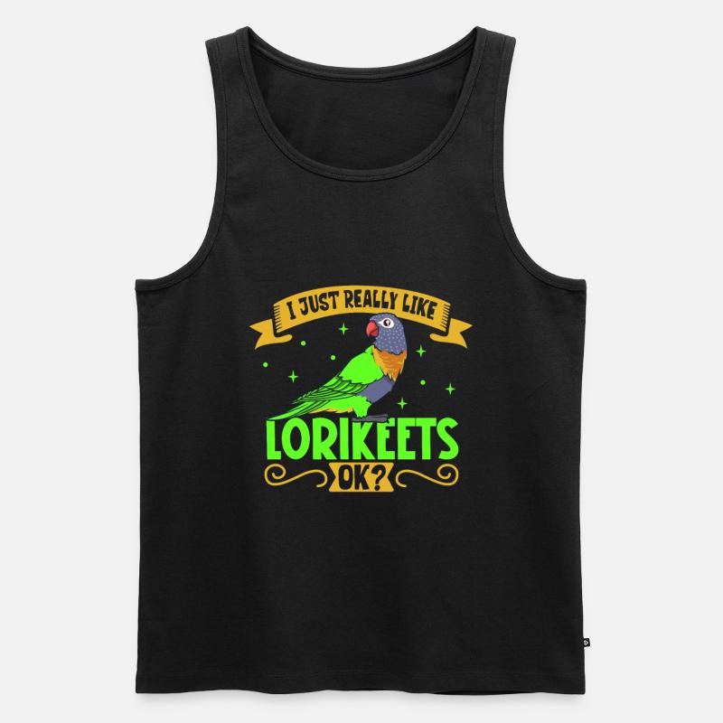 Ich liebe meinen Lori - Männer Premium Bio Tank Top - Schwarz