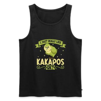 J’adore mon kakapo - Débardeur bio Premium Homme - noir - Devant - Michal (187cm)