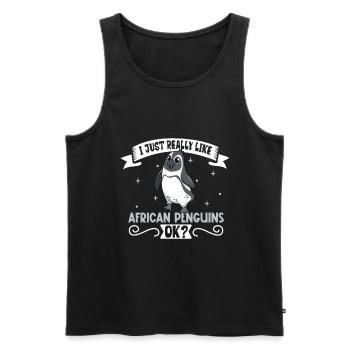 J’adore mon manchot africain - Débardeur bio Premium Homme - noir - Devant - Michal (187cm)