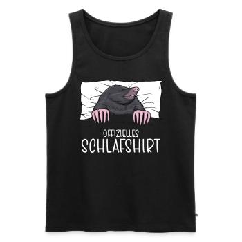 Pyjama officiel Chemise de nuit Molé - Débardeur bio Premium Homme - noir - Devant - Michal (187cm)