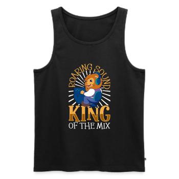 Löwenstarker Sound - Tontechniker - Männer Premium Bio Tank Top - Schwarz - Vorne - AI Model Male 178 light (178cm)