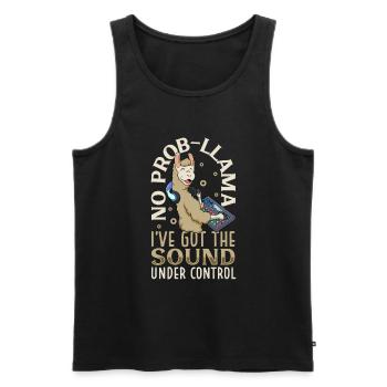 Pas de problème - Ingénieur du son - Débardeur bio Premium Homme - noir - Devant - Michal (187cm)