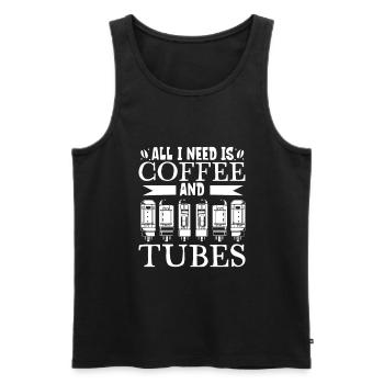 Kaffee und Vakuumröhren - Männer Premium Bio Tank Top - Schwarz - Vorne - AI Model Male 178 light (178cm)