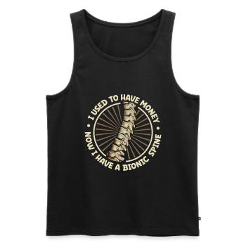 I once had money up to the artificial vortex - Men's Premium Organic Tank Top - black - Front - AI Model Male 178 light (178cm)