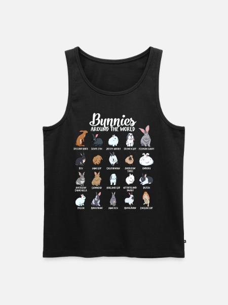 Hasen der Welt - Hase - Herre Premium økologisk tanktop - sort