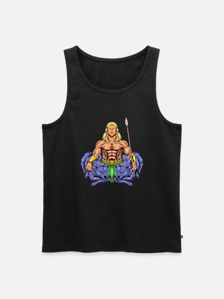 God of Celtic Mythology - Nodens - Men's Premium Organic Tank Top - black
