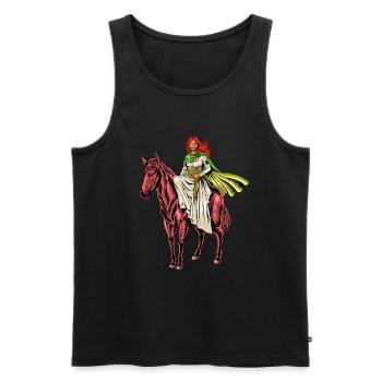 God of Celtic Mythology - Epona - Men's Premium Organic Tank Top - black - Front - AI Model Male 178 light (178cm)