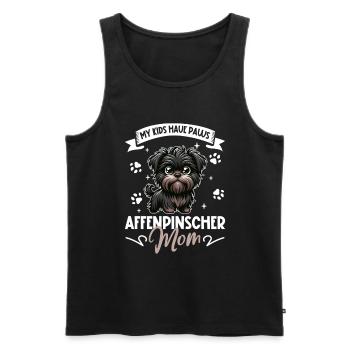Maman Affenpinscher - Débardeur bio Premium Homme - noir - Devant - Michal (187cm)