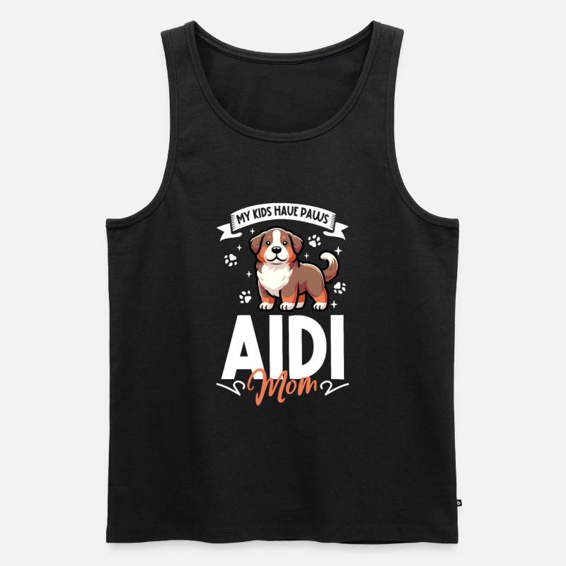 Aidi Mama - Männer Premium Bio Tank Top - Schwarz
