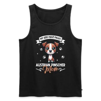 Austrian Pinscher Mom - Men's Premium Organic Tank Top - black - Front - AI Model Male 178 light (178cm)