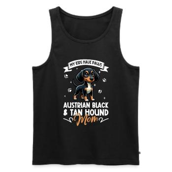 Austrian Black and Tan Hound Mama - Men's Premium Organic Tank Top - black - Front - AI Model Male 178 light (178cm)