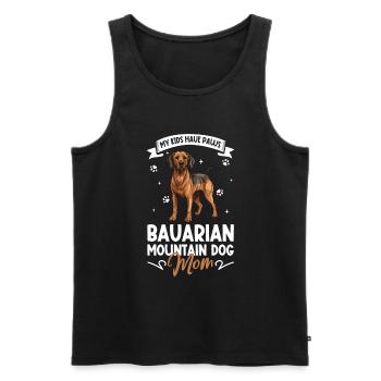Chien de chasse à l’odeur de montagne bavaroise Mama - Débardeur bio Premium Homme - noir - Devant - Michal (187cm)