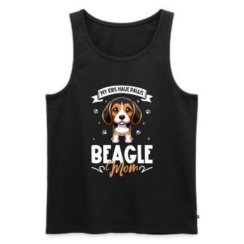 Beagle Mom - Men's Premium Organic Tank Top - black - Front - AI Model Male 178 light (178cm)