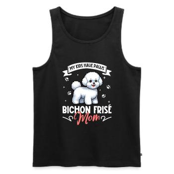 Bichon Frisé Mama - Männer Premium Bio Tank Top - Schwarz - Vorne - AI Model Male 178 light (178cm)