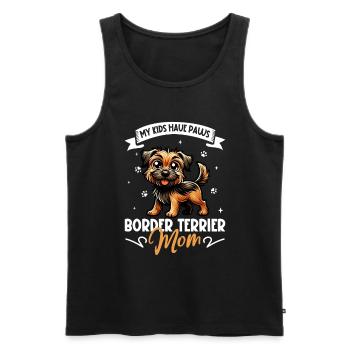 Border Terrier Mom - Men's Premium Organic Tank Top - black - Front - Michal (187cm)
