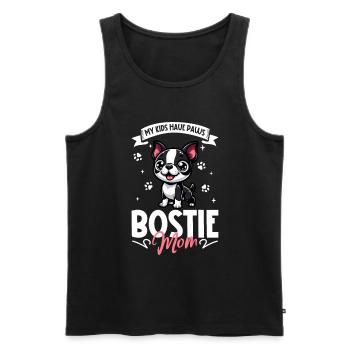 Boston Terrier Mom - Men's Premium Organic Tank Top - black - Front - Michal (187cm)