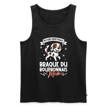 Braque du Bourbonnais Mama - Männer Premium Bio Tank Top - Schwarz - Vorne - AI Model Male 178 light (178cm)