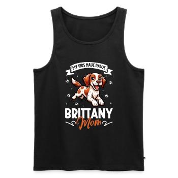 Epagneul Breton Mama - Männer Premium Bio Tank Top - Schwarz - Vorne - Michal (187cm)