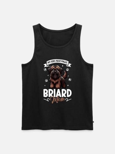 Briard Mama - Männer Premium Bio Tank Top - Schwarz