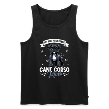 Cane Corso Mama - Men's Premium Organic Tank Top - black - Front - AI Model Male 178 light (178cm)