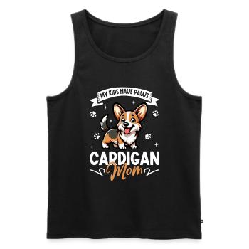 Welsh Corgi Cardigan Mama - Débardeur bio Premium Homme - noir - Devant - Michal (187cm)