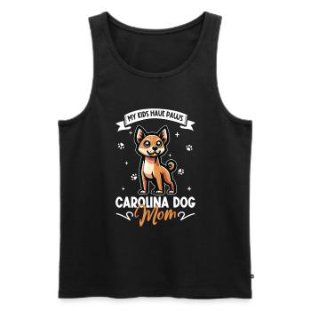Maman chien Carolina - Débardeur bio Premium Homme - noir - Devant - Michal (187cm)