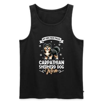 Carpathian Shepherd Dog Mama - Männer Premium Bio Tank Top - Schwarz - Vorne - AI Model Male 178 light (178cm)