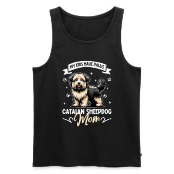 Gos d’Atura Català Mama - Männer Premium Bio Tank Top - Schwarz - Vorne - AI Model Male 178 light (178cm)