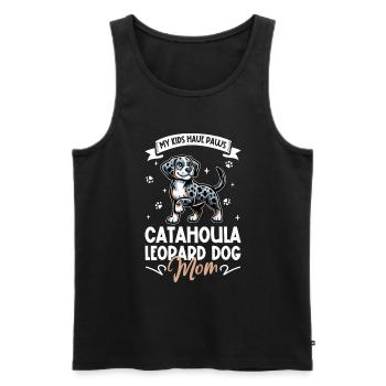 Louisiana Catahoula Leopard Dog Mama - Männer Premium Bio Tank Top - Schwarz - Vorne - Michal (187cm)