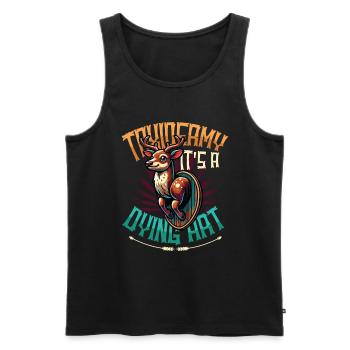 Taxidermy It's A Dying Art Hirschmotiv - Männer Premium Bio Tank Top - Schwarz - Vorne - Michal (187cm)