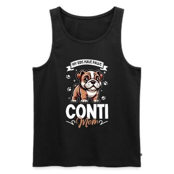 Continental Bulldog Mama - Männer Premium Bio Tank Top - Schwarz - Vorne - AI Model Male 178 light (178cm)