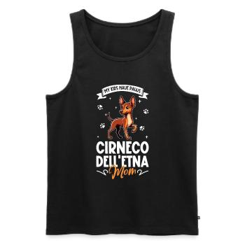 Cirneco dell’Etna Mama - Débardeur bio Premium Homme - noir - Devant - Michal (187cm)