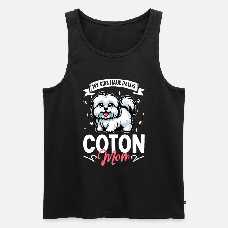 Coton de Tulear Mama - Männer Premium Bio Tank Top - Schwarz