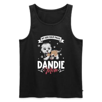 Dandie Dinmont Terrier Maman - Débardeur bio Premium Homme - noir - Devant - Michal (187cm)