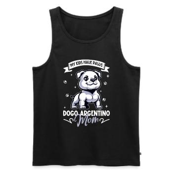 Dogue Argentino Maman - Débardeur bio Premium Homme - noir - Devant - AI Model Male 178 light (178cm)