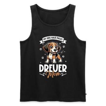 Drever Mama - Männer Premium Bio Tank Top - Schwarz - Vorne - Michal (187cm)