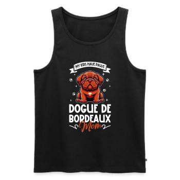 Dogue de Bordeaux Maman - Débardeur bio Premium Homme - noir - Devant - AI Model Male 178 light (178cm)