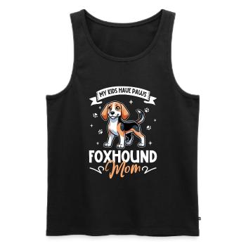 English Foxhound Mama - Männer Premium Bio Tank Top - Schwarz - Vorne - AI Model Male 178 light (178cm)