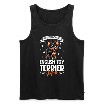 Anglais Toy Terrier Mama - Débardeur bio Premium Homme - noir - Devant - Michal (187cm)