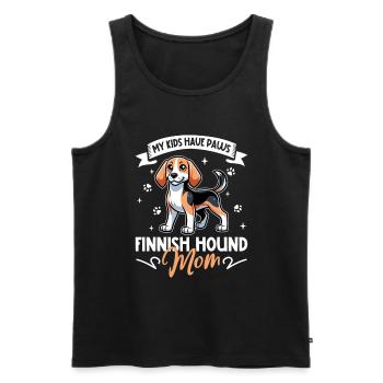 Finnish Hound Mom - Men's Premium Organic Tank Top - black - Front - AI Model Male 178 light (178cm)