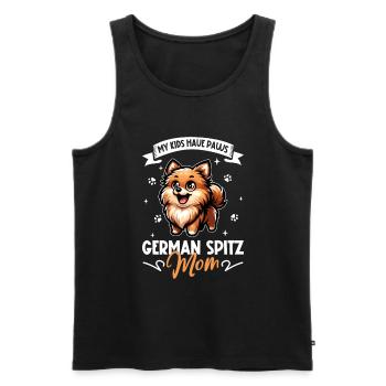 Deutscher Spitz Mama - Männer Premium Bio Tank Top - Schwarz - Vorne - AI Model Male 178 light (178cm)