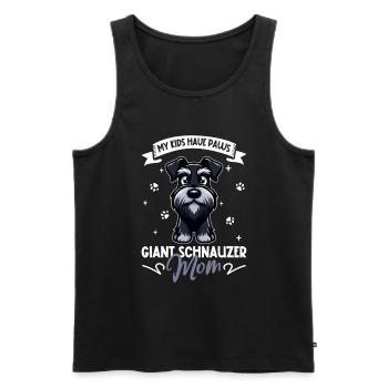 Maman Schnauzer Géant - Débardeur bio Premium Homme - noir - Devant - Michal (187cm)