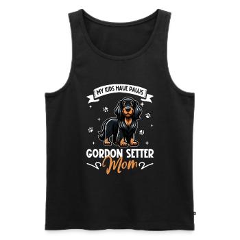 Gordon Setter Maman - Débardeur bio Premium Homme - noir - Devant - AI Model Male 178 light (178cm)